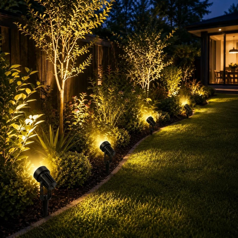 Solar Powered Security Light – 4-Pack Waterproof Garden Spike Lights
