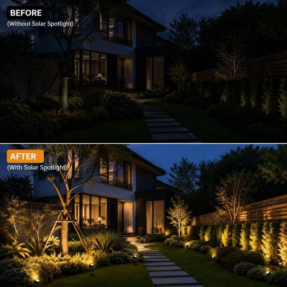 Solar Powered Security Light – 4-Pack Waterproof Garden Spike Lights
