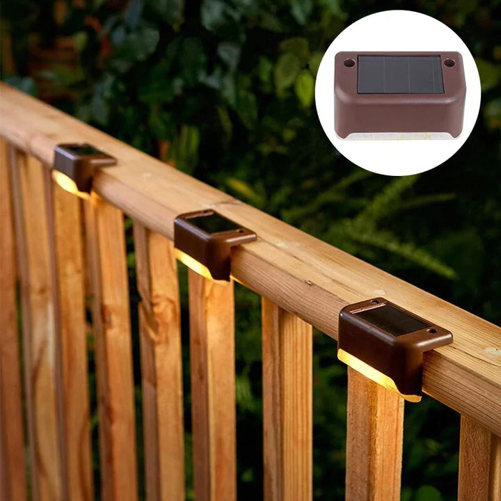 Solar Step Lights ABS | Set of 8 with Automatic Dusk-to-Dawn Sensor | IP44 Waterproof for Stairs, Paths and Gardens
