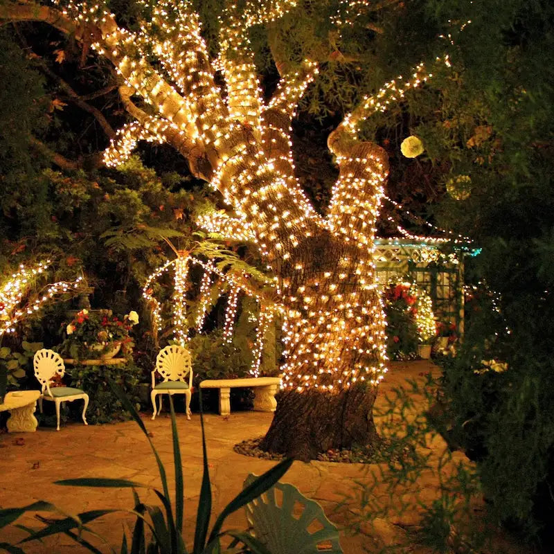 Solar String Fairy Lights | 50-300 LEDs, 8 Colour Options, Up to 30m Length | IP65 Waterproof, Solar Powered, No Wiring