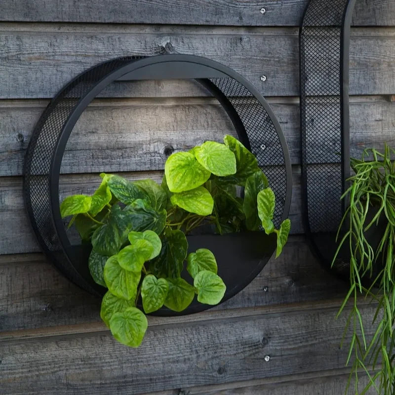 Solar Wall Pot Light with Integrated Planter | Oval or Round Style | Waterproof, Up to 8 Hours Warm & Cool White Light