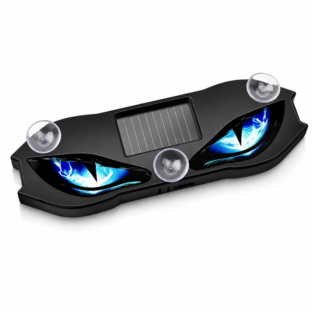 Solar Warning Light | Vibration Sensor Activation, No-Wiring Suction Mount | Dual Solar & USB Charging, 72-Hour Battery