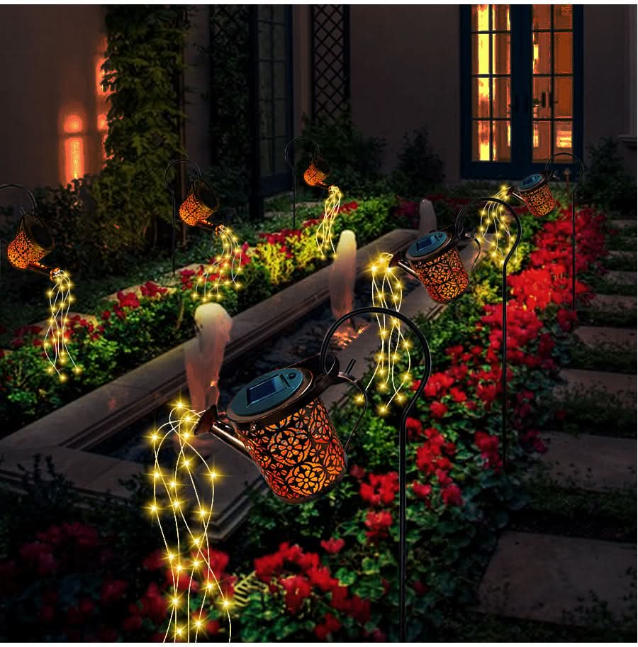 SolarGarden | Solar Garden Lamp with Star-Shaped Design - Flexible Copper Wire for Outdoor Lights