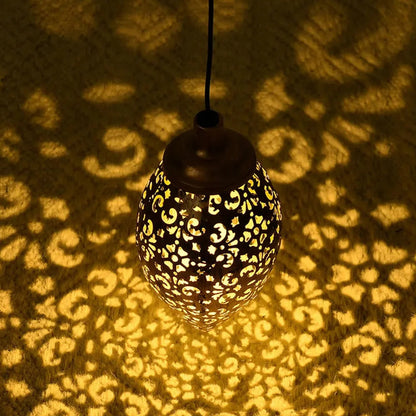 Solar Hanging Lantern – Handcrafted Copper Outdoor Garden Light