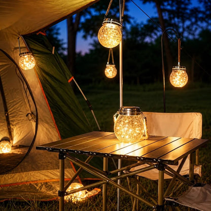 Solar Outdoor Lantern – IP65 Waterproof Cracked Glass Design