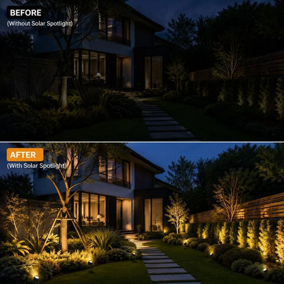 Solar Powered Security Light – 4-Pack Waterproof Garden Spike Lights