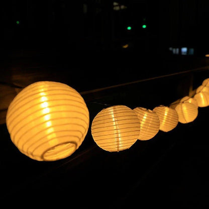 Solar String Lights Outdoor – Waterproof Lanterns for Garden Patio Use