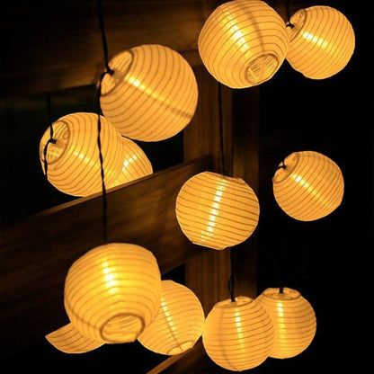 Solar String Lights Outdoor – Waterproof Lanterns for Garden Patio Use