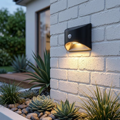 Solar Wall Lights Outdoor – PIR Motion Sensor Waterproof Garden Illumination