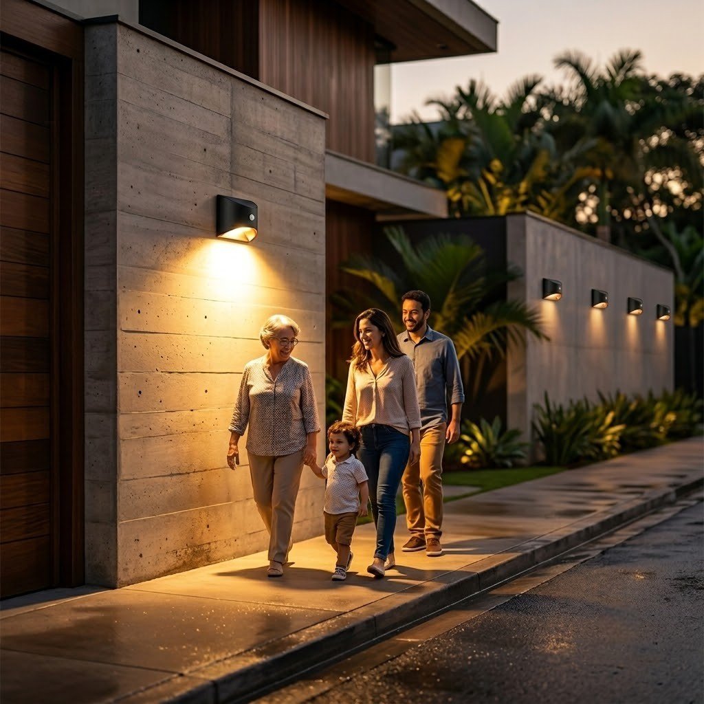 Solar Wall Lights Outdoor – PIR Motion Sensor Waterproof Garden Illumination