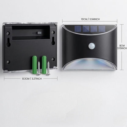 Solar Wall Lights Outdoor – PIR Motion Sensor Waterproof Garden Illumination