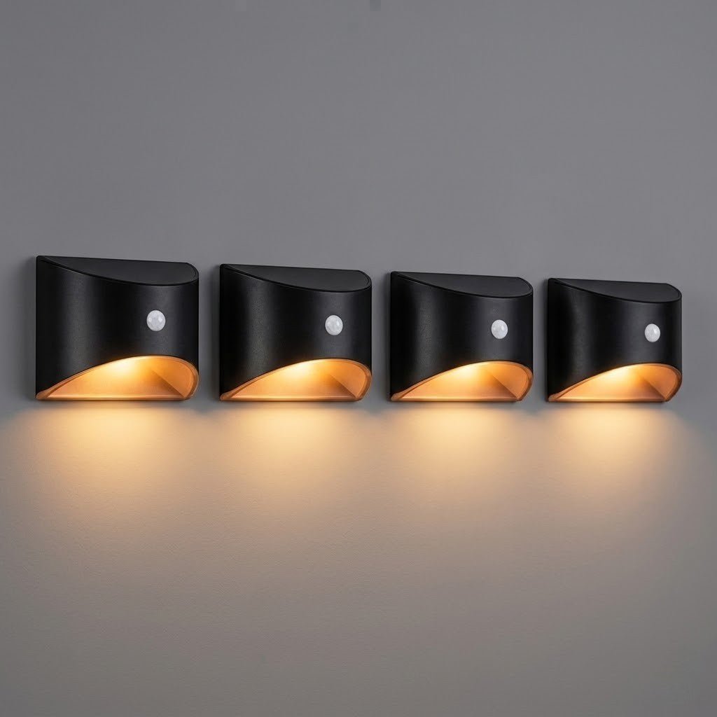 Solar Wall Lights Outdoor – PIR Motion Sensor Waterproof Garden Illumination
