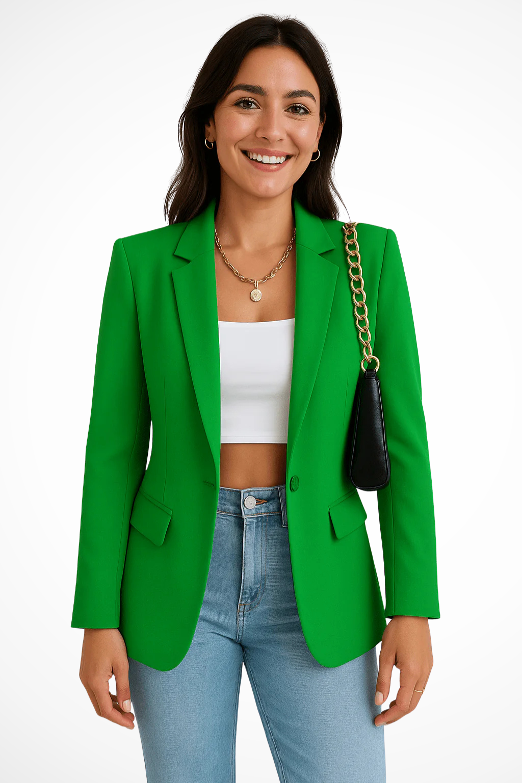 Sophia | Black Blazer for Women – Tailored Fit with Single Button Closure
