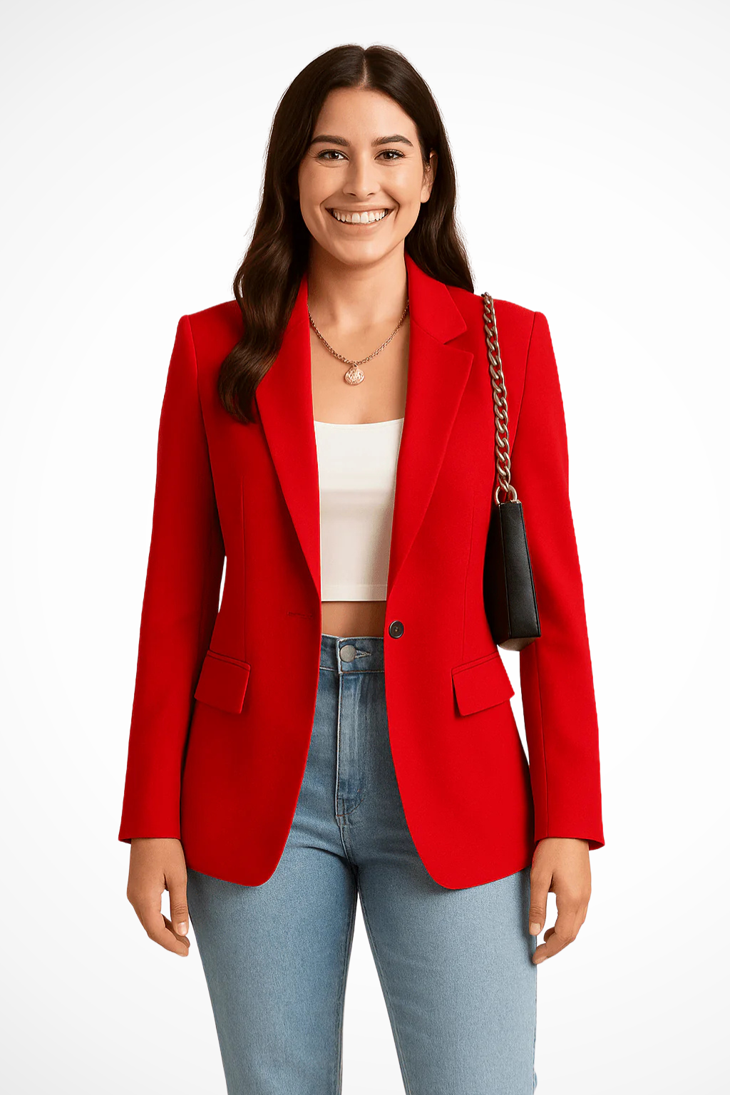 Sophia | Black Blazer for Women – Tailored Fit with Single Button Closure