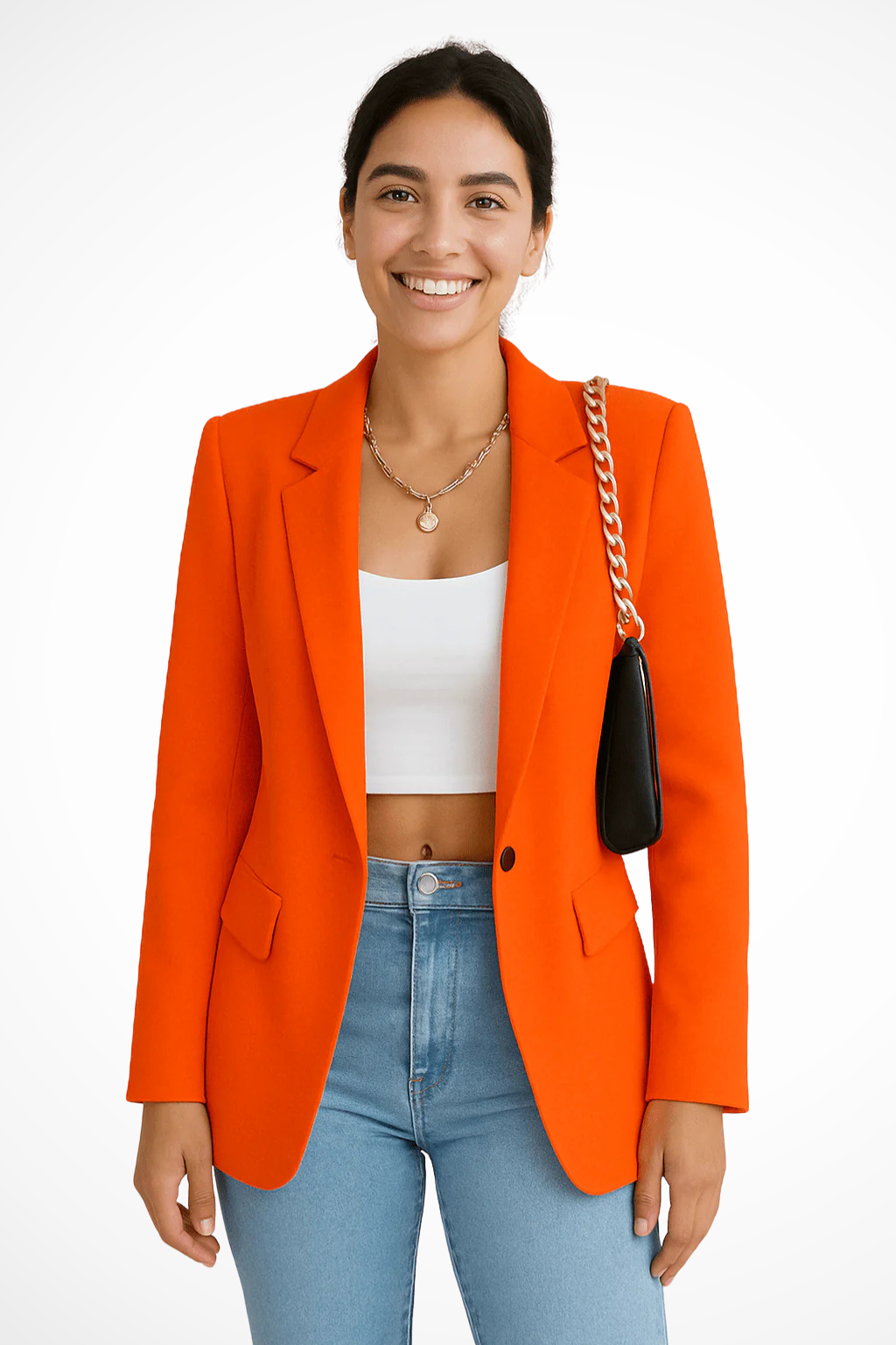 Sophia | Black Blazer for Women – Tailored Fit with Single Button Closure