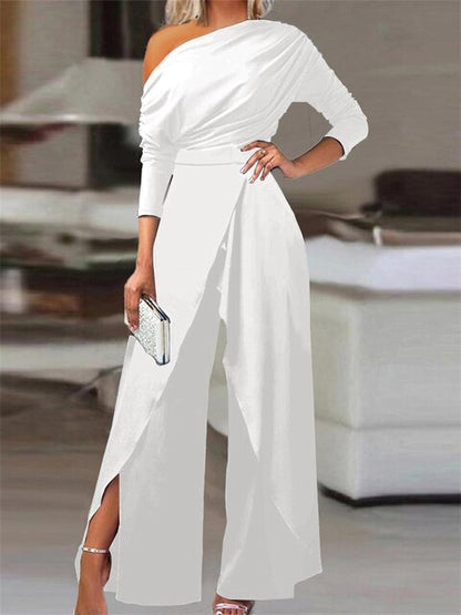 Donna | Chic One Shoulder Black Jumpsuit for Women