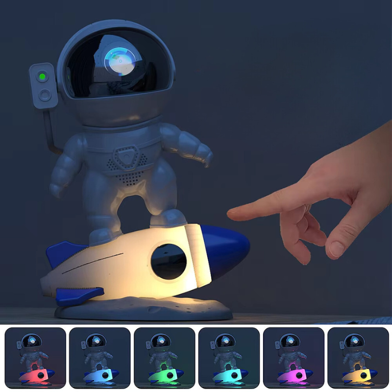 Space Projection Night Light, Rocket-Shaped Design | Multicolour Glow | 13 4K Films or App-Controlled Bluetooth Audio