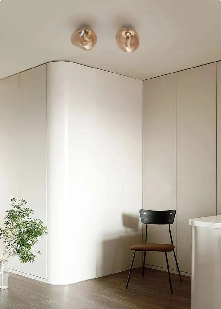 Space | Glass Wall Sconce Lighting - Modern Design with Warm Ambiance