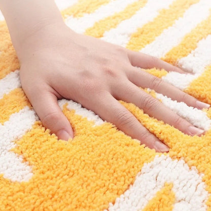 Squeeze The Day | Non-Slip Bath Mat – Lemon Design, Cotton Microfibre 4