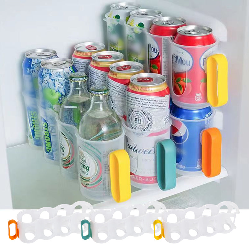 Stackable Can Storage Box Clear Plastic | Holds 4 Cans Per Tray, BPA-Free | Space-Saving Fridge & Pantry Organiser