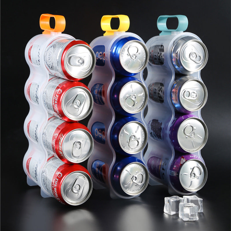 Stackable Can Storage Box Clear Plastic | Holds 4 Cans Per Tray, BPA-Free | Space-Saving Fridge & Pantry Organiser