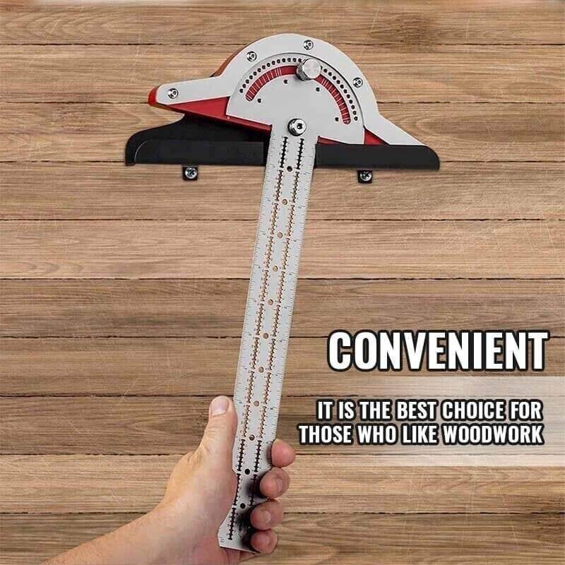 Stainless Steel Angle Ruler | Adjustable 0-70° Measuring Head | Satin-Finish Precision Tool for Woodworking & DIY