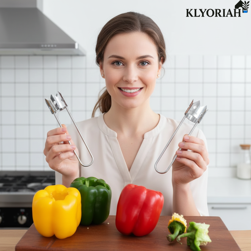 Stainless Steel Fruit Corer Knife | Razor-Sharp Blade with Ergonomic Non-Slip Grip | Fast, Precise Fruit Coring Tool