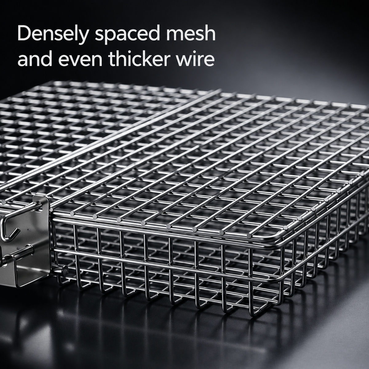 Stainless Steel Grill Basket | Hinged Basket With Long Handle