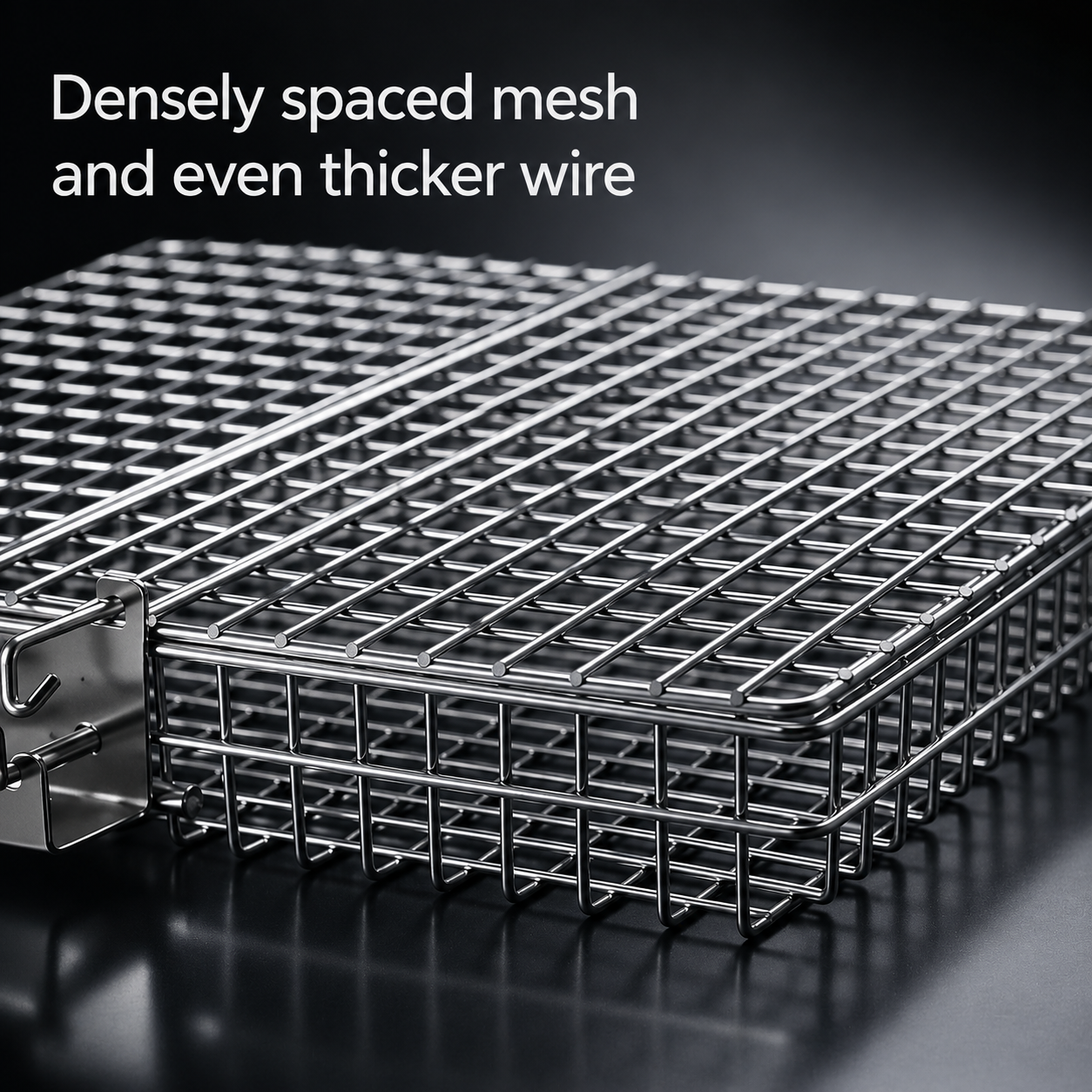 Stainless Steel Grill Basket | Hinged Basket With Long Handle