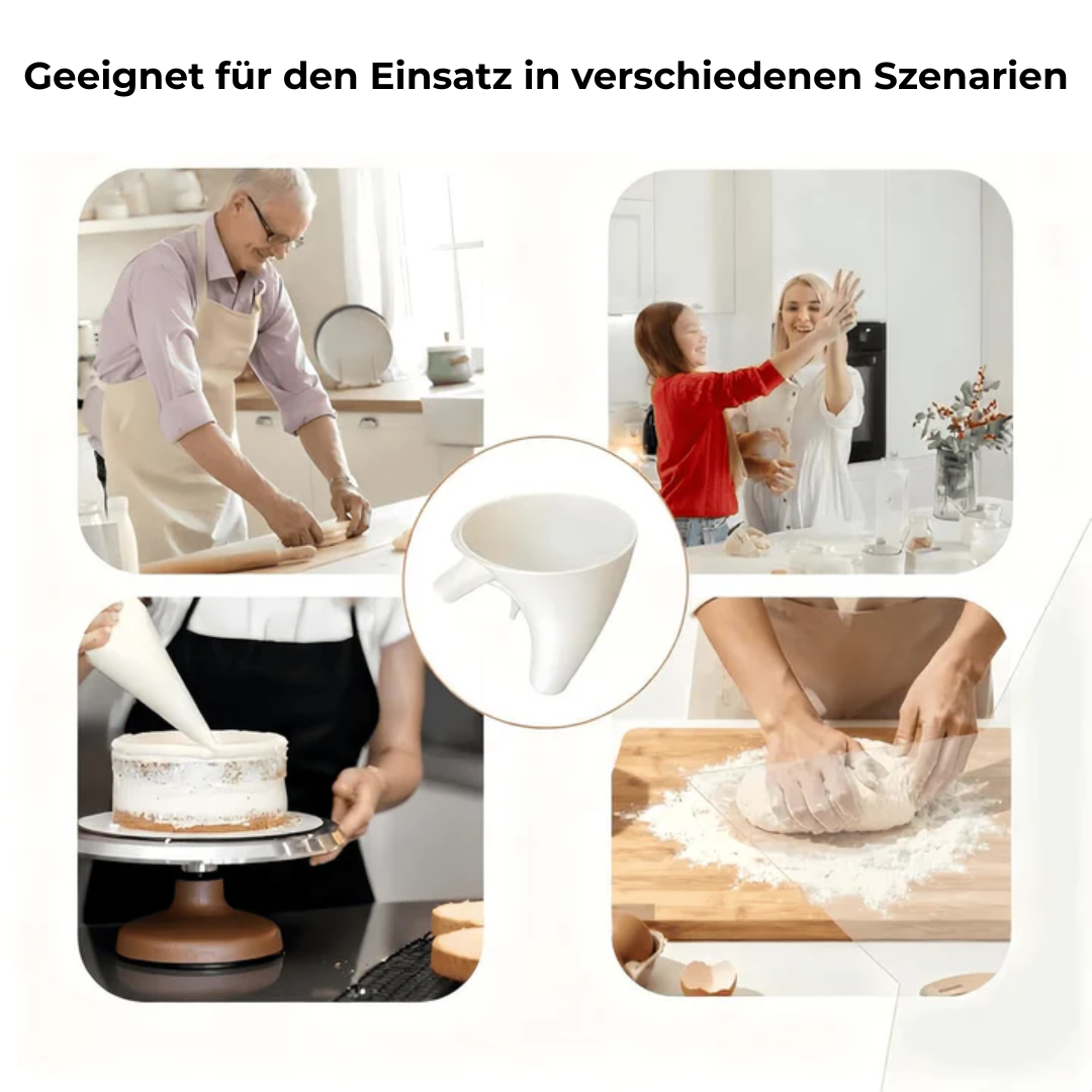 Stand Mixer Pouring Funnel Set | Fits KitchenAid KSM150 1.9L Tilt-Head Mixer | Spill-Free, Easy-Clean Baking Accessory