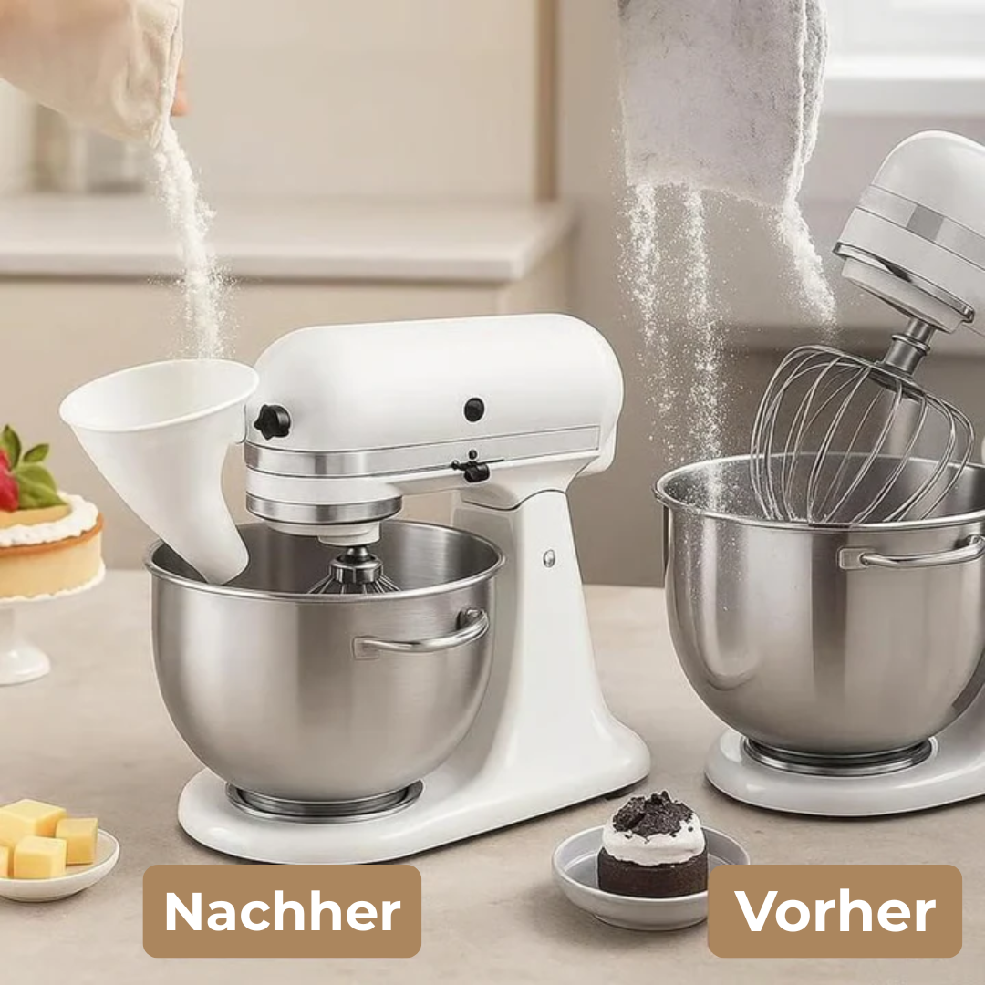 Stand Mixer Pouring Funnel Set | Fits KitchenAid KSM150 1.9L Tilt-Head Mixer | Spill-Free, Easy-Clean Baking Accessory
