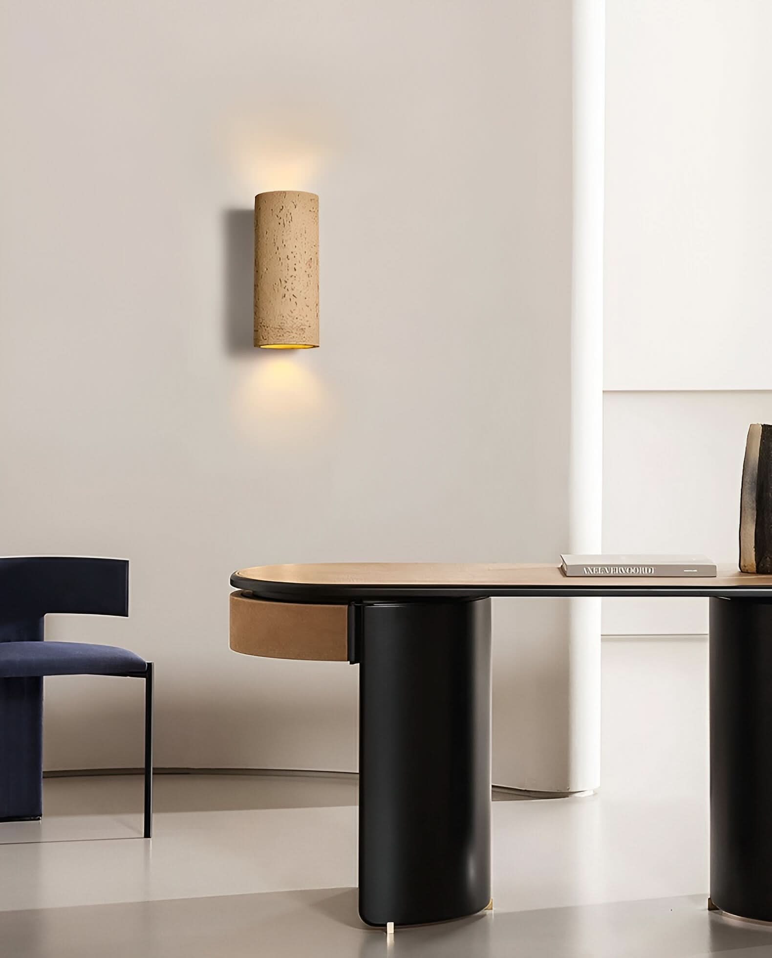 StoneBeam | LED Cylinder Wall Light Set – Up-and-Down Design