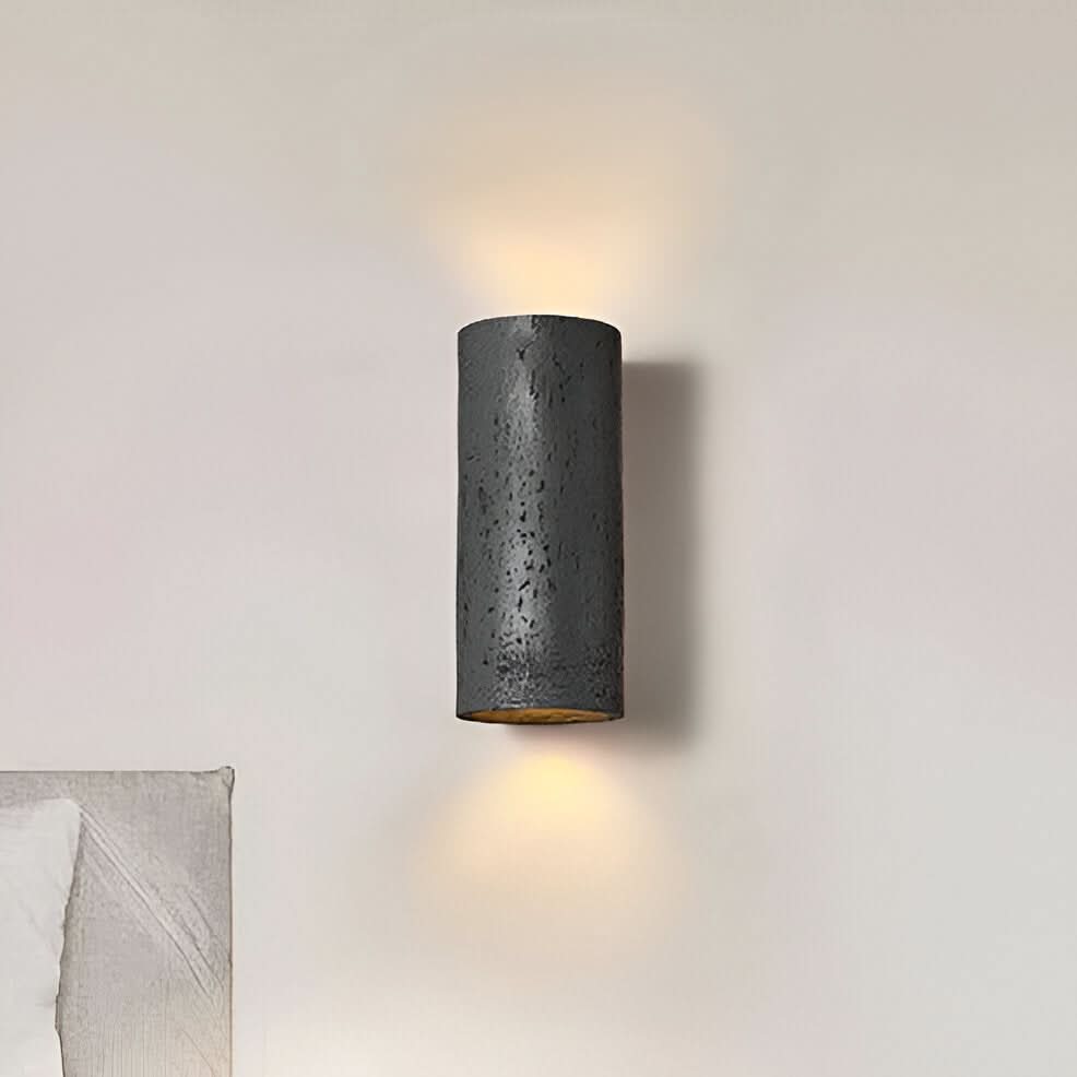 StoneBeam | LED Cylinder Wall Light Set – Up-and-Down Design