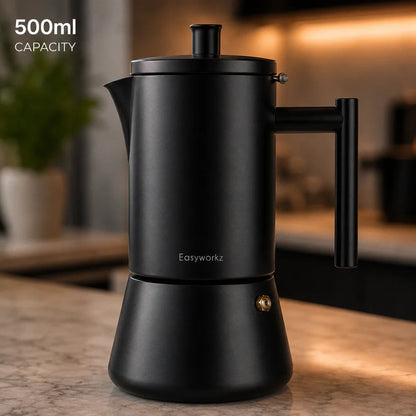 Stovetop Espresso Maker – Stainless Steel Moka Pot for Induction Cooking