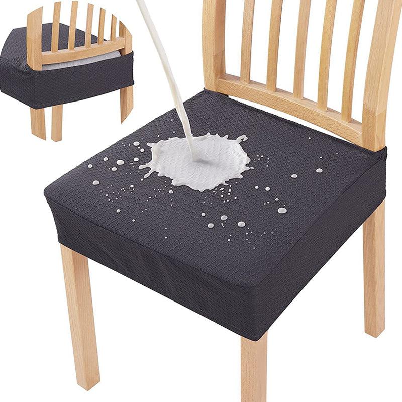 Stretch Chair Cover Polyester Knit | Waterproof Diamond Jacquard Design | Machine Washable Stain Protection For Chairs