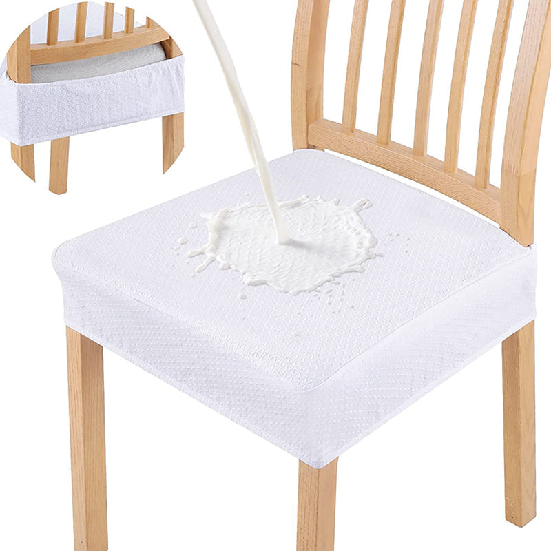 Stretch Chair Cover Polyester Knit | Waterproof Diamond Jacquard Design | Machine Washable Stain Protection For Chairs