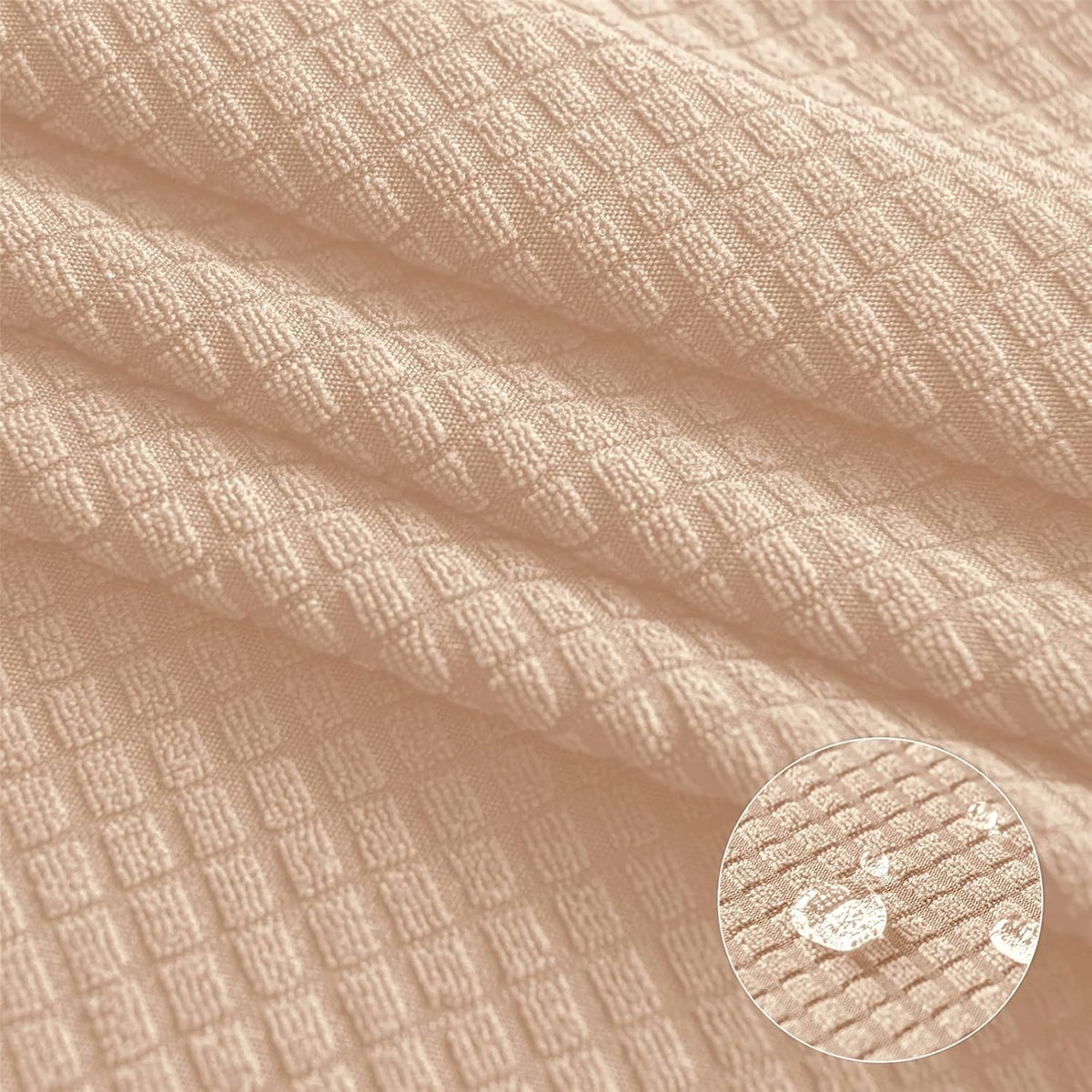 Stretch Chair Covers Polyester | Elastic Honeycomb Design, Set of 6 | Protects Dining Chairs from Stains & Scratches