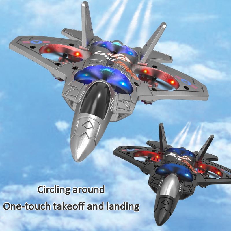 Stunt RC Aeroplane | 360° Flips, One-Key Take-Off & Headless Mode | 2.4GHz Remote Control, 164ft Range, 18-Minute LED Flight
