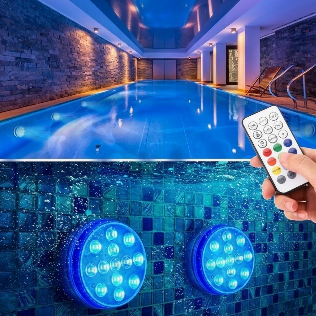 Submersible Pool Light – 16 Color LED with Remote Control Features