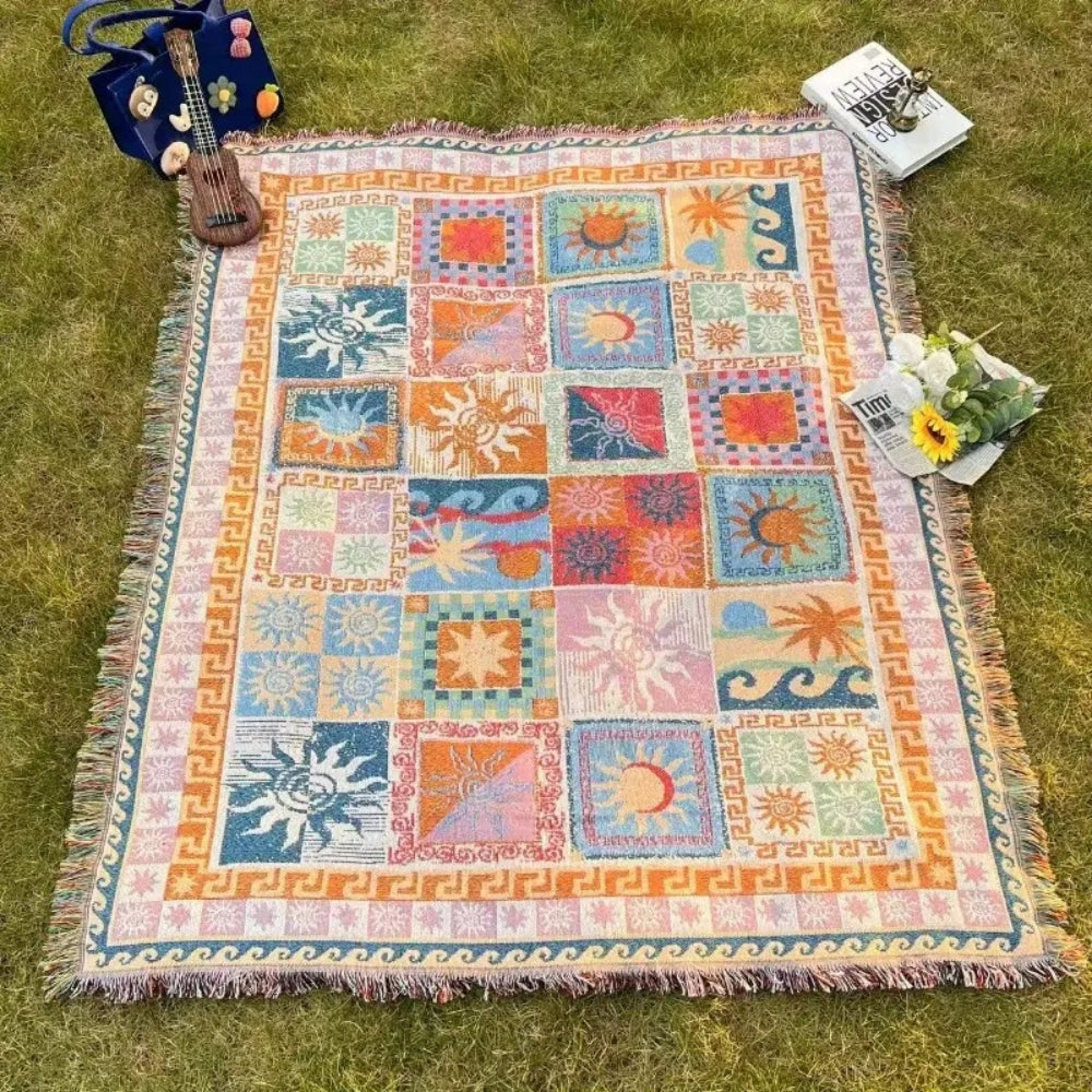 Sun & Soul | Large Picnic Blanket – Durable Microfiber Fabric Design