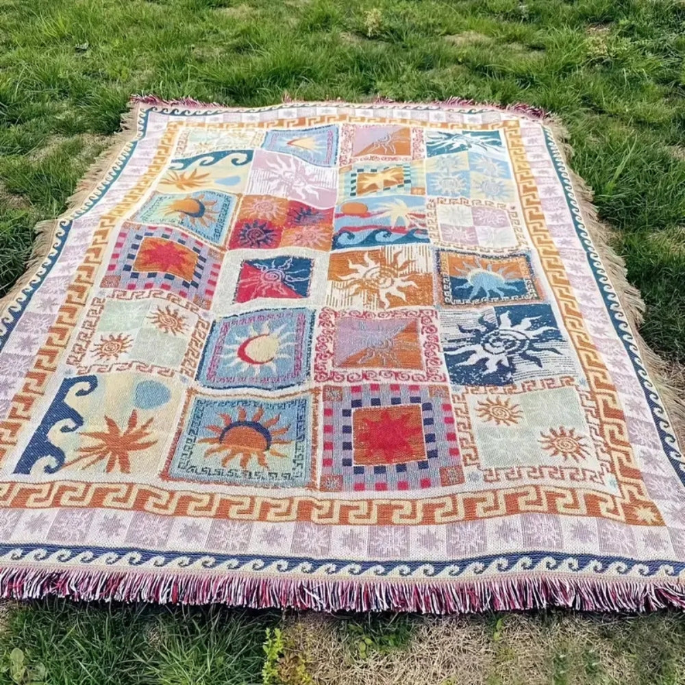 Sun & Soul | Large Picnic Blanket – Durable Microfiber Fabric Design