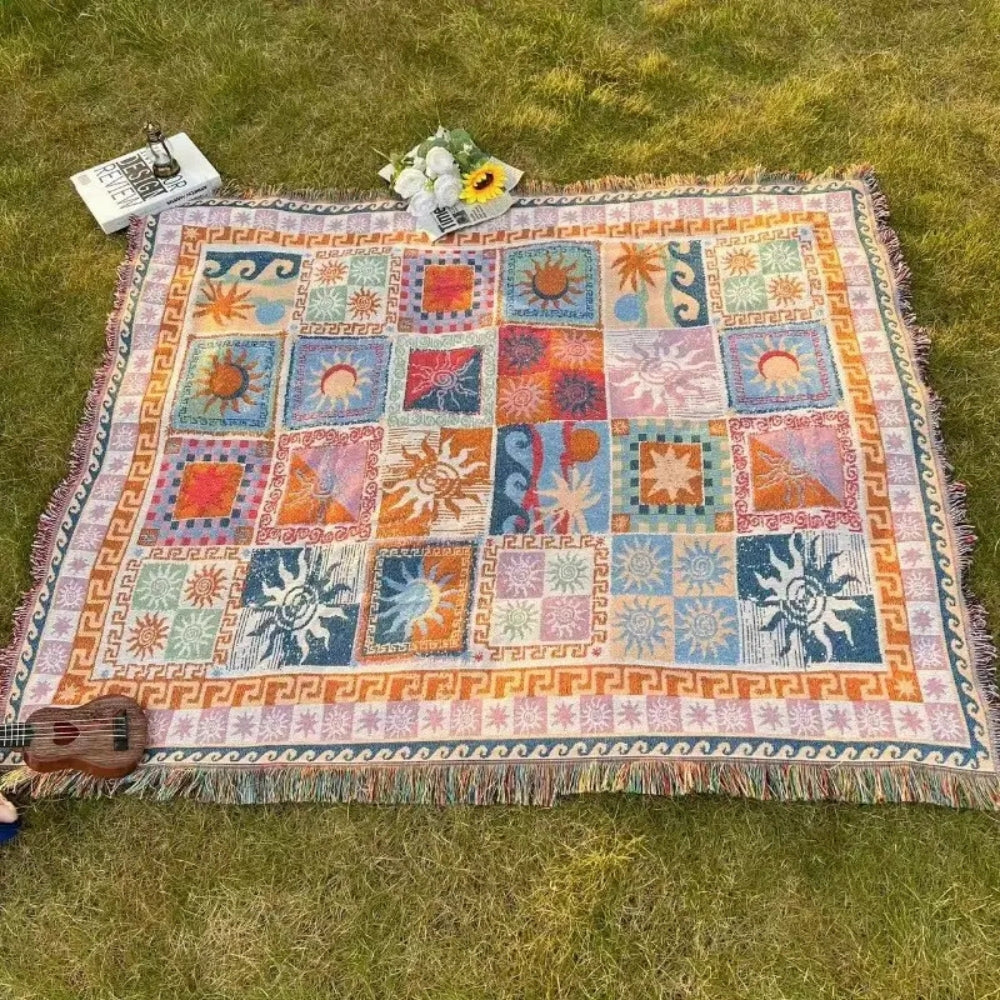 Sun & Soul | Large Picnic Blanket – Durable Microfiber Fabric Design