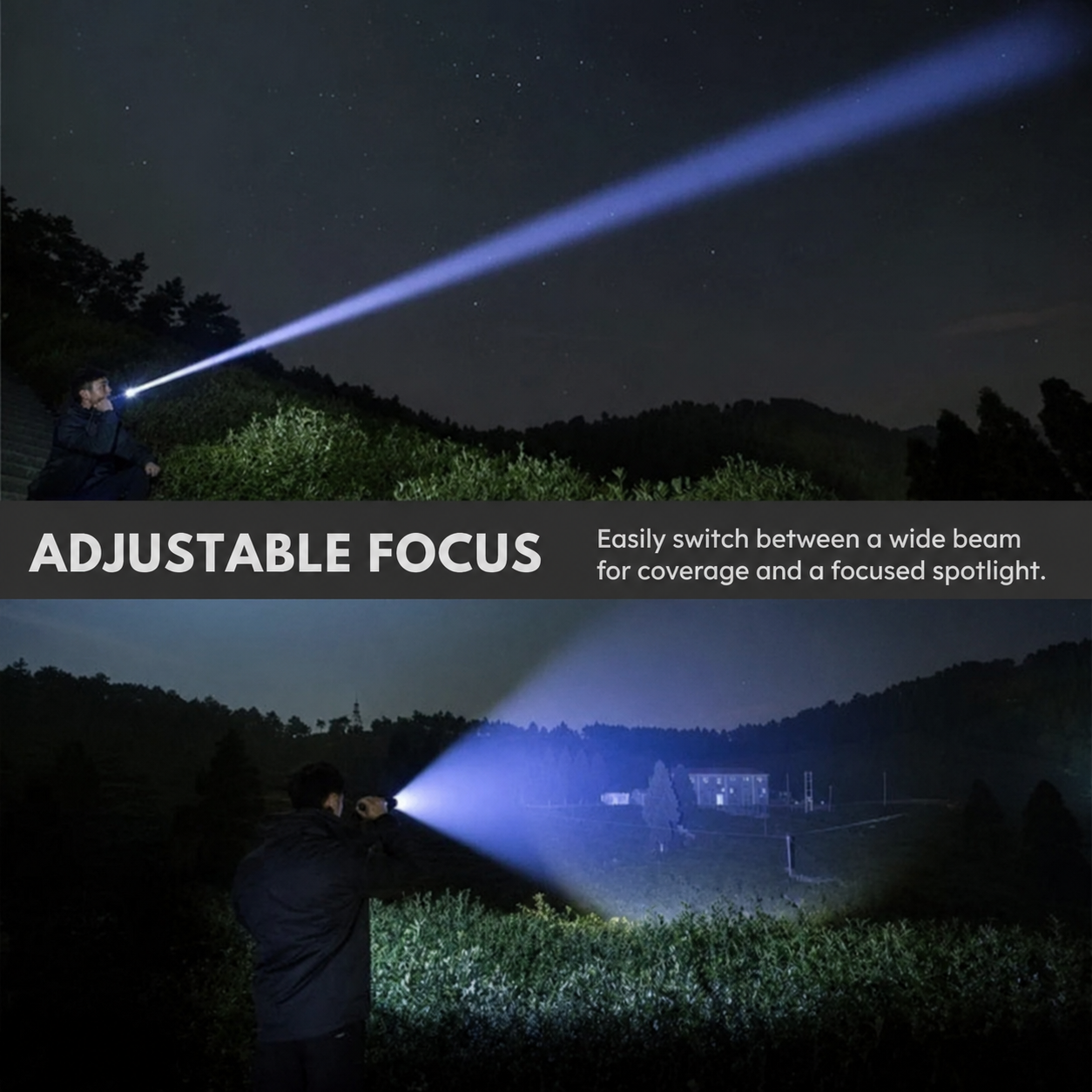 Super-Bright Flashlight – Aluminum, 90,000 Lumens, Waterproof for Outdoor and Adventure Activities 6