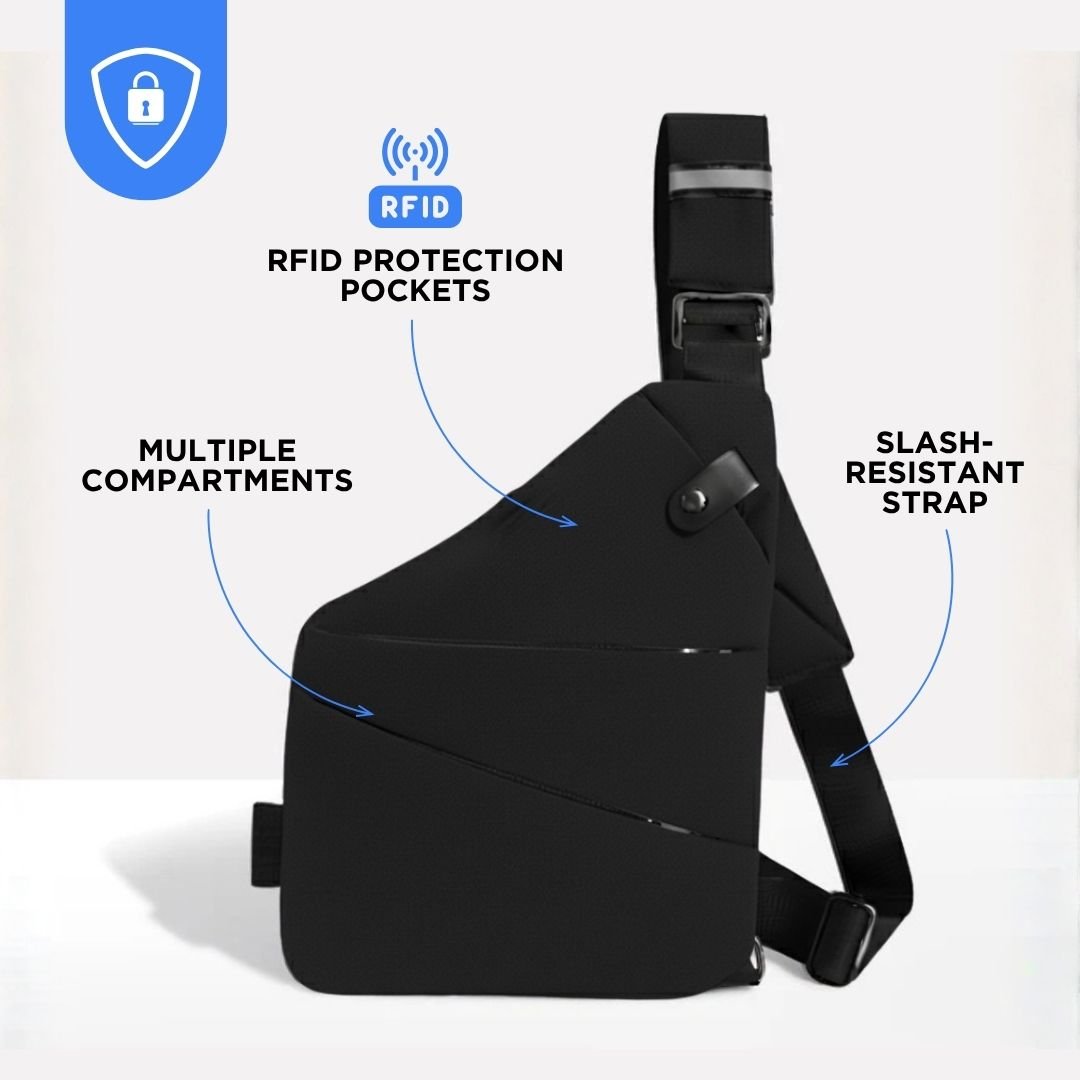 TRAVGUARD | Anti-Theft Shoulder Bag with RFID Protection - Water-Repellent Design 8