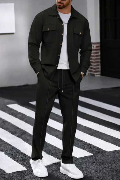 Tanner | Men's Clothing Overshirt and Straight Leg Trousers Set - Cotton 1