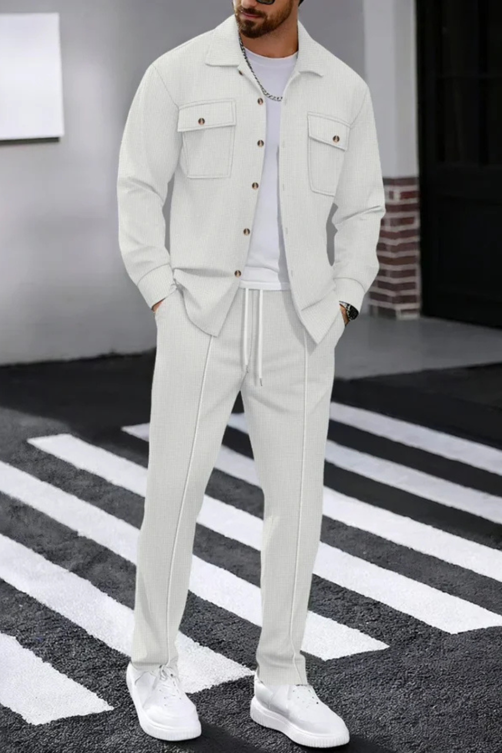 Tanner | Men's Clothing Overshirt and Straight Leg Trousers Set - Cotton 3