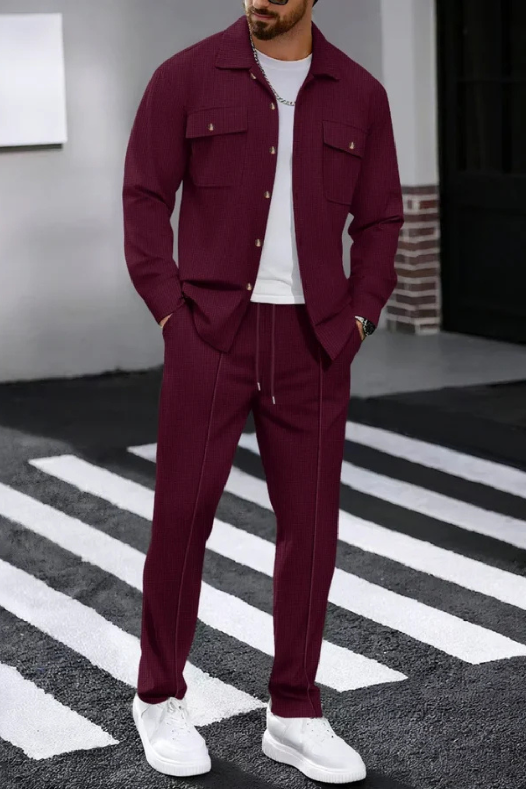 Tanner | Men's Clothing Overshirt and Straight Leg Trousers Set - Cotton 5