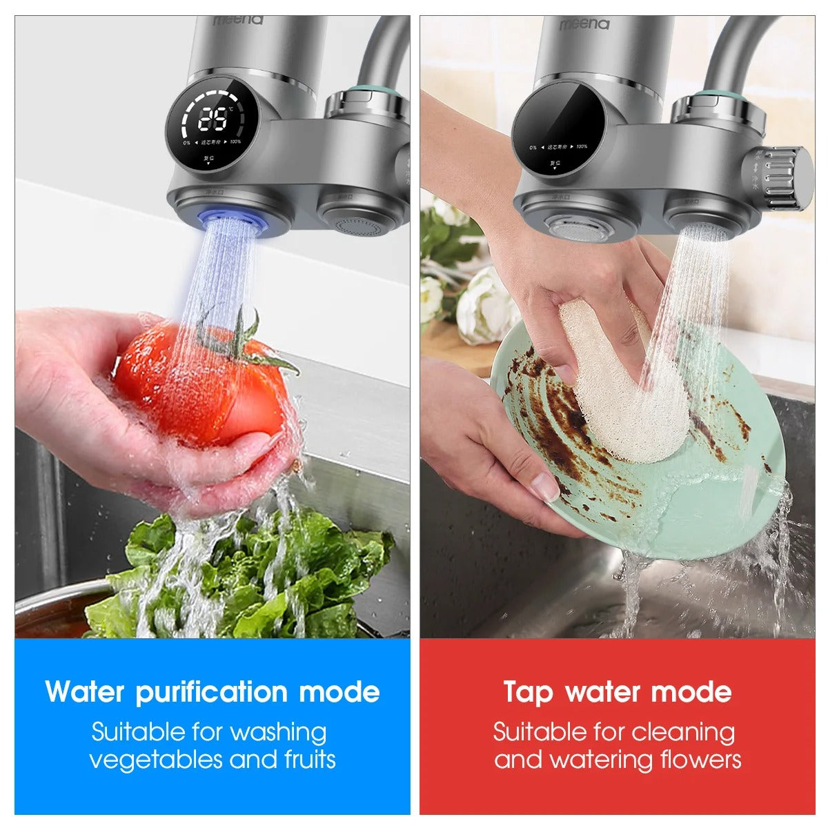 Tap Water Filter With LED Display | Dual Mode Attachment
