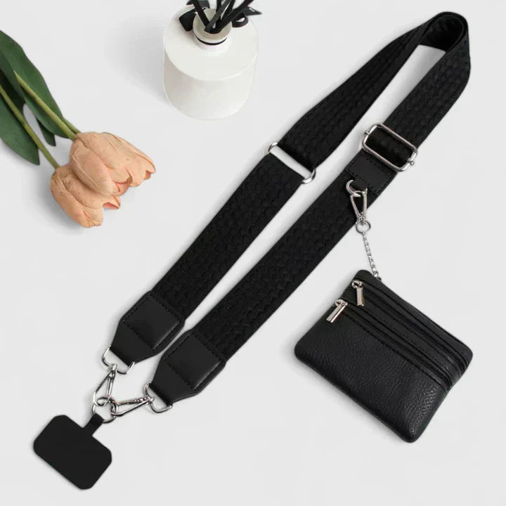 Taylor | Black Crossbody Bag – Slim Synthetic Leather Design 8