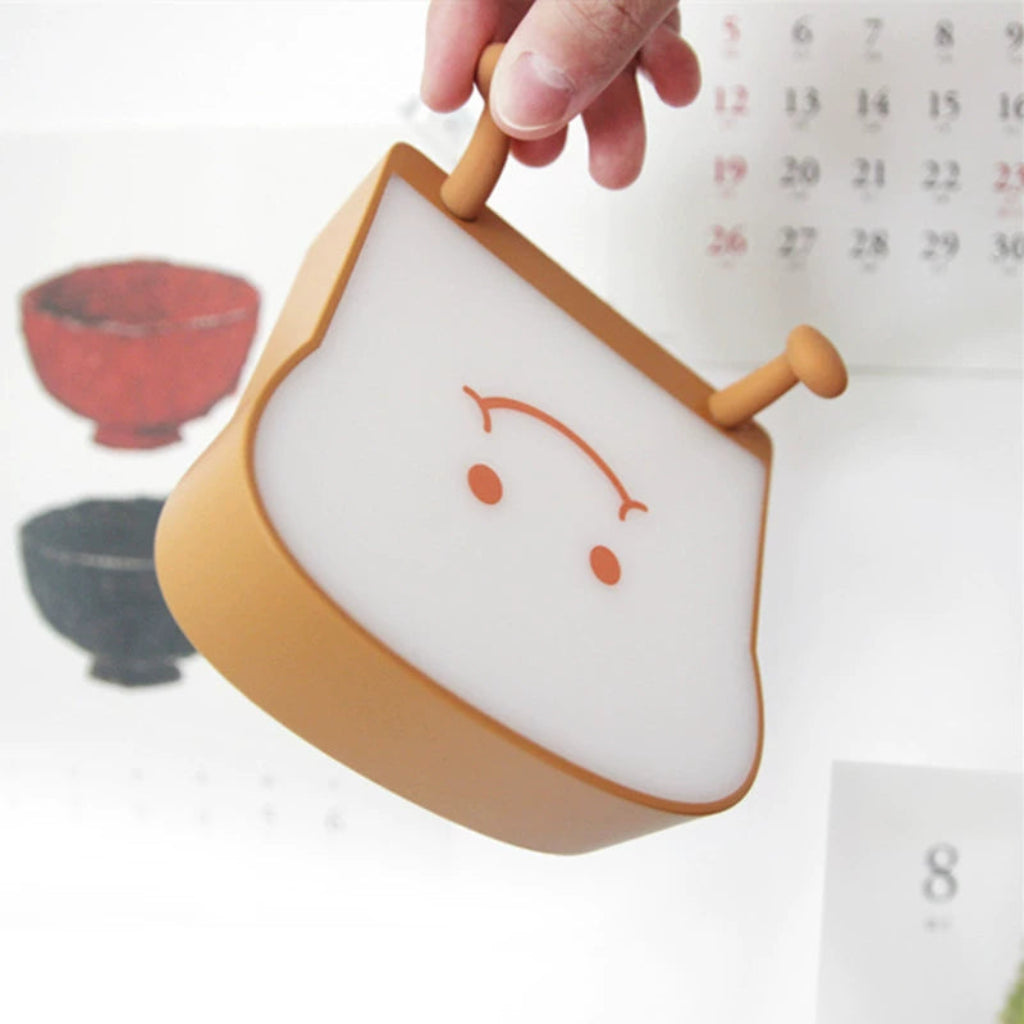 Toast Bread LED Night Light with USB Charging Adjustable Brightness and Timer 3